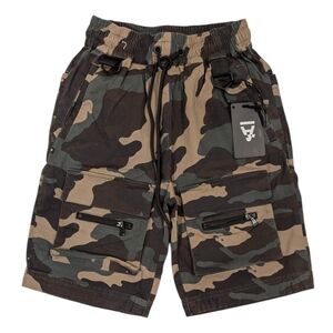 The Anti-Order World War Cargo Shorts NWT XS Woodland Camo Techwear